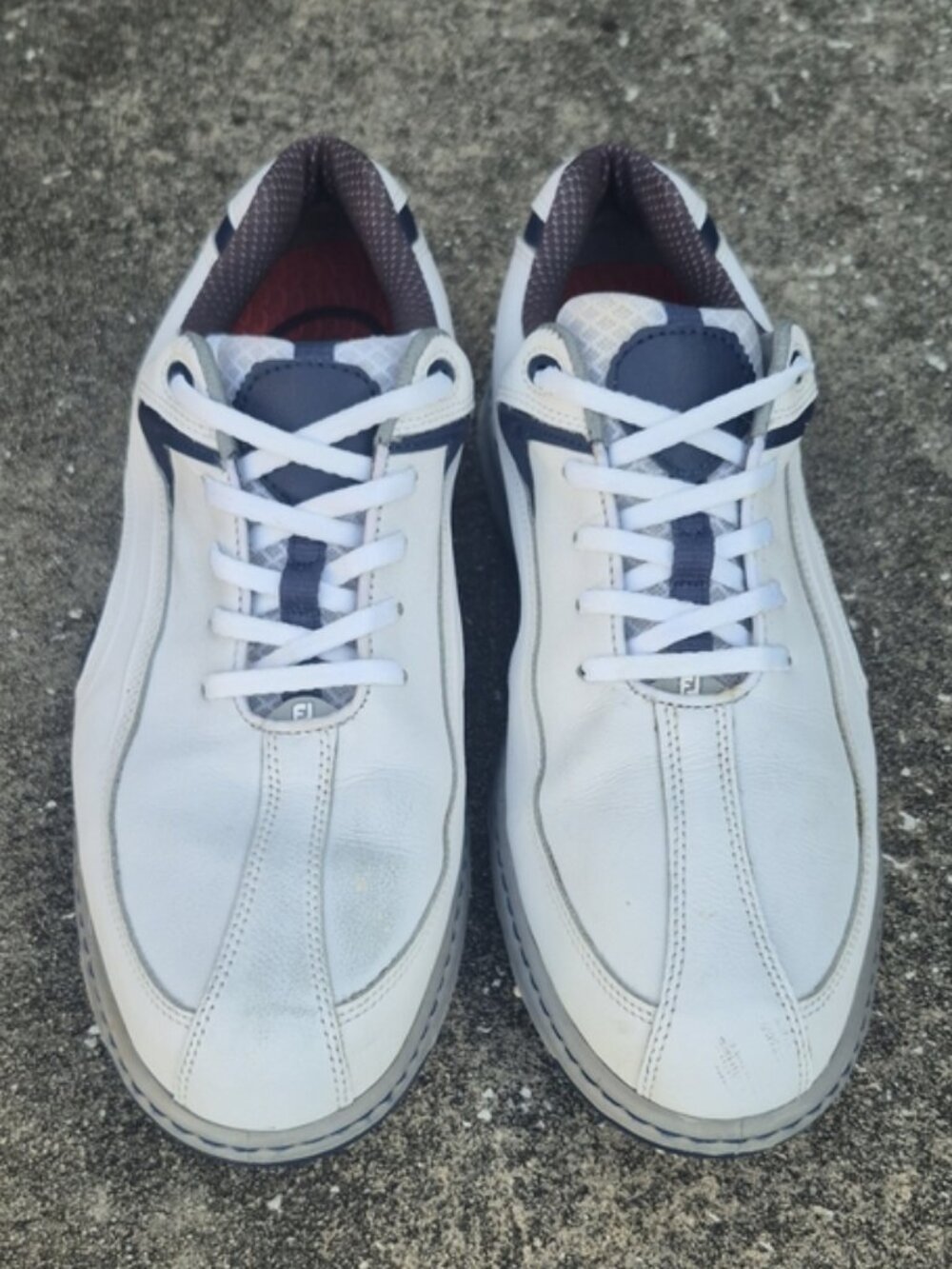 Foot Joy Men's Genuine Leather Contour Series White Pro Golf Shoes #54166 - Picture 4 of 17